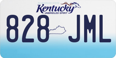 KY license plate 828JML