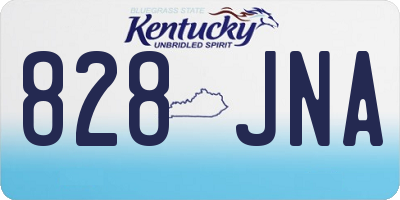 KY license plate 828JNA