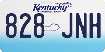 KY license plate 828JNH