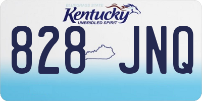 KY license plate 828JNQ