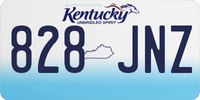 KY license plate 828JNZ