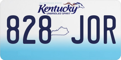 KY license plate 828JOR