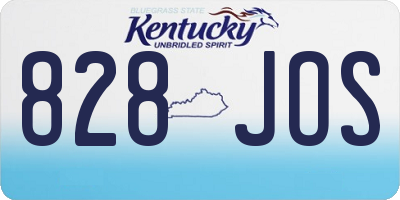 KY license plate 828JOS