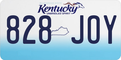 KY license plate 828JOY