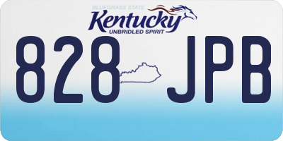 KY license plate 828JPB