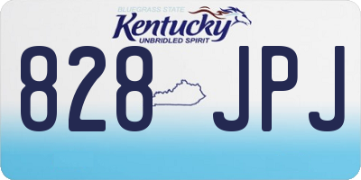KY license plate 828JPJ