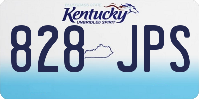 KY license plate 828JPS