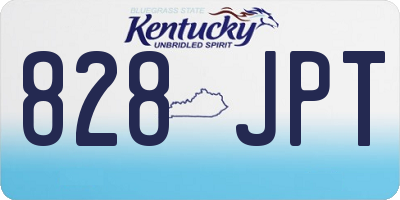 KY license plate 828JPT
