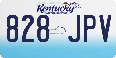 KY license plate 828JPV