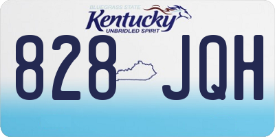 KY license plate 828JQH