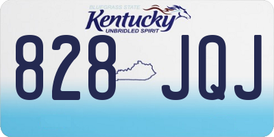 KY license plate 828JQJ
