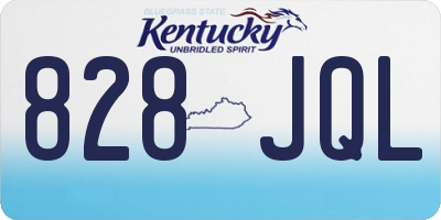 KY license plate 828JQL