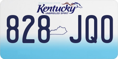 KY license plate 828JQO
