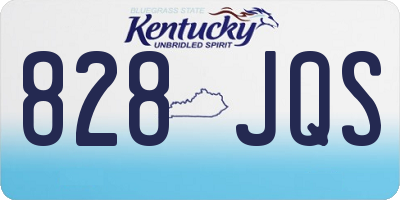 KY license plate 828JQS