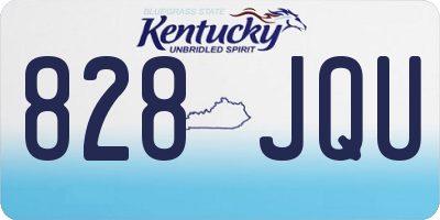 KY license plate 828JQU