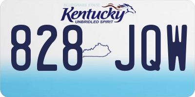 KY license plate 828JQW