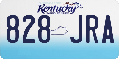 KY license plate 828JRA