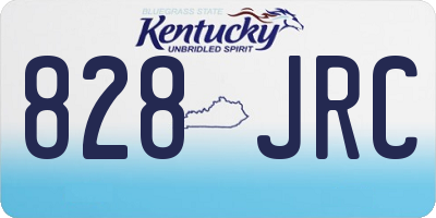 KY license plate 828JRC