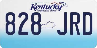 KY license plate 828JRD