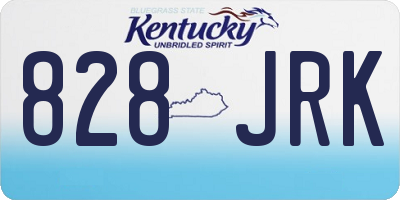 KY license plate 828JRK