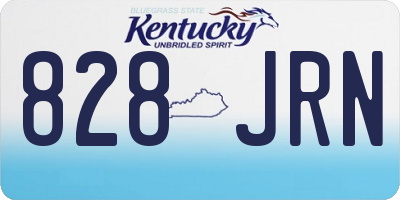 KY license plate 828JRN