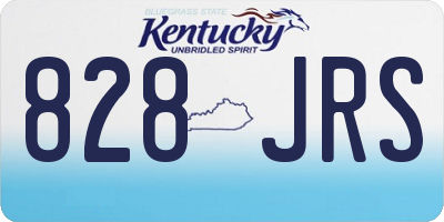KY license plate 828JRS