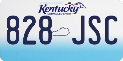KY license plate 828JSC