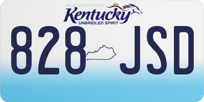 KY license plate 828JSD