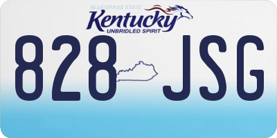 KY license plate 828JSG