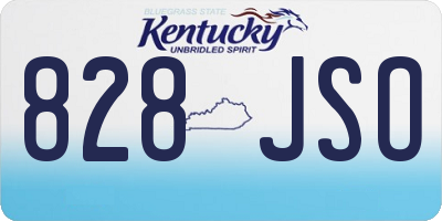 KY license plate 828JSO