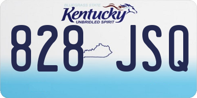 KY license plate 828JSQ