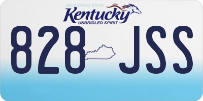 KY license plate 828JSS