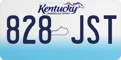 KY license plate 828JST