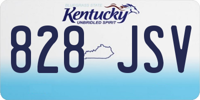 KY license plate 828JSV