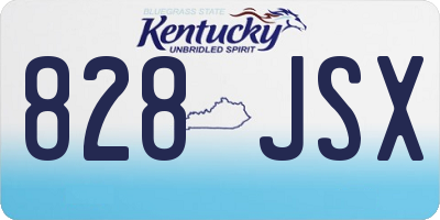 KY license plate 828JSX