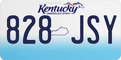 KY license plate 828JSY