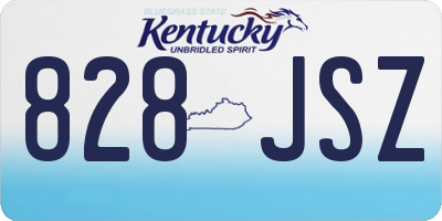 KY license plate 828JSZ