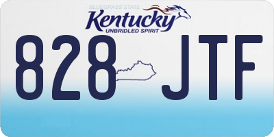 KY license plate 828JTF