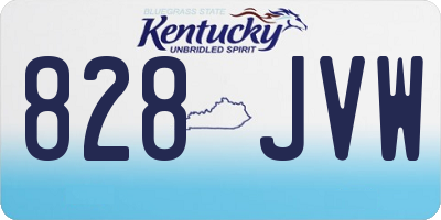 KY license plate 828JVW