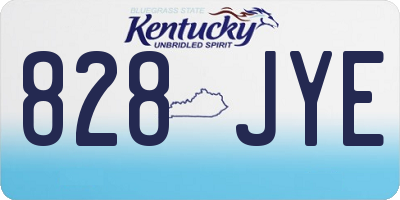 KY license plate 828JYE