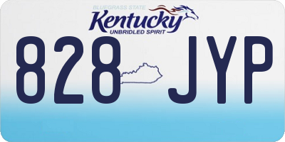 KY license plate 828JYP