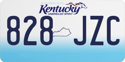 KY license plate 828JZC