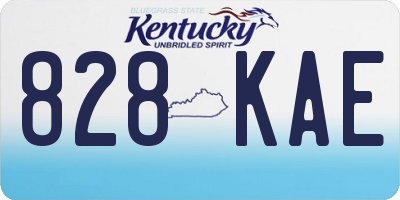 KY license plate 828KAE