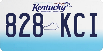 KY license plate 828KCI