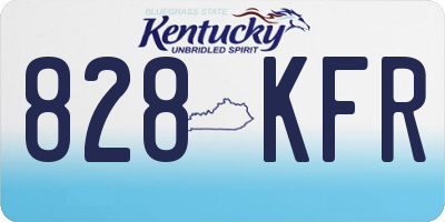 KY license plate 828KFR