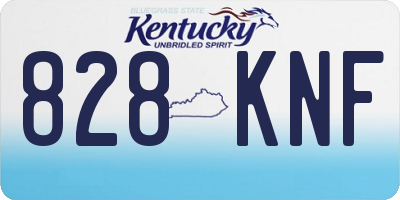 KY license plate 828KNF