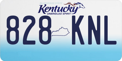 KY license plate 828KNL