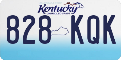 KY license plate 828KQK