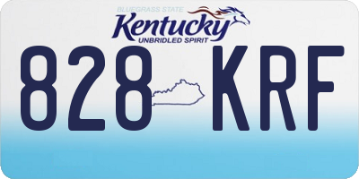 KY license plate 828KRF