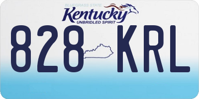 KY license plate 828KRL